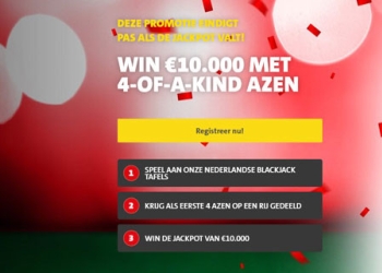 Live Blackjack bonus bij Jacks.nl: win tot €10.000